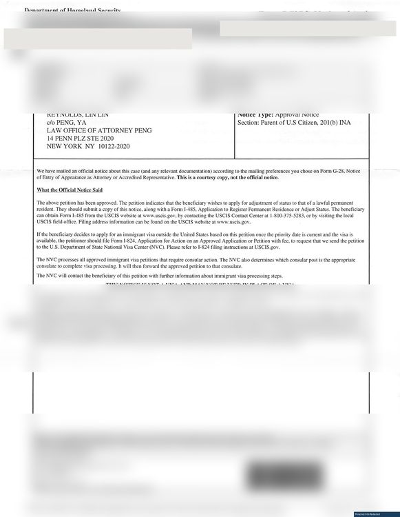 Family I-130 Approval